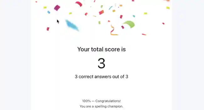 Quiz maker Show Score