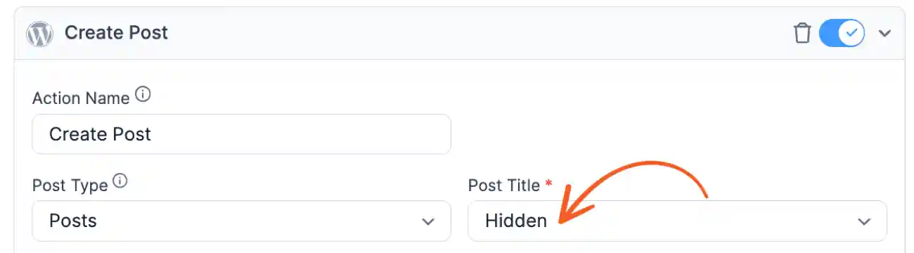 Create Posts Custom Post Title