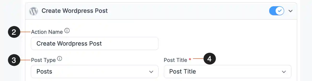 Create Post Form action
