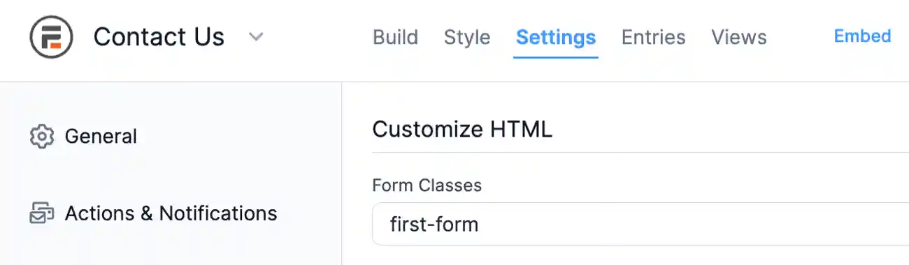 Customize HTML Form Classes