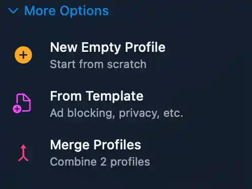 SaneHosts More Options - custom profiles, templates, and merging