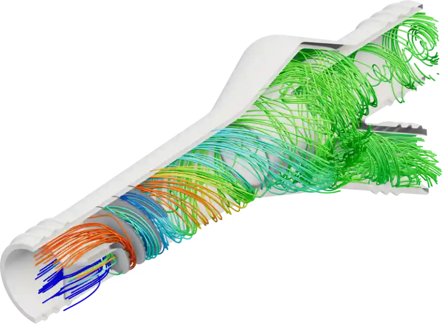 SimFlow CFD flow separator simulation