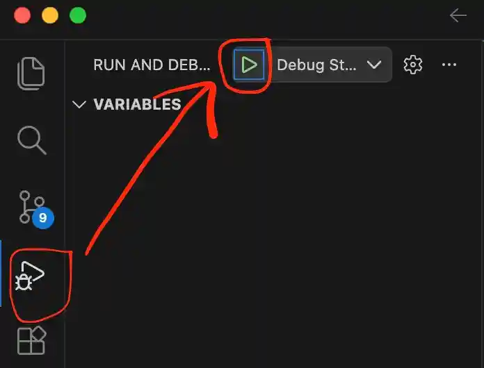 Starting VScode debugger