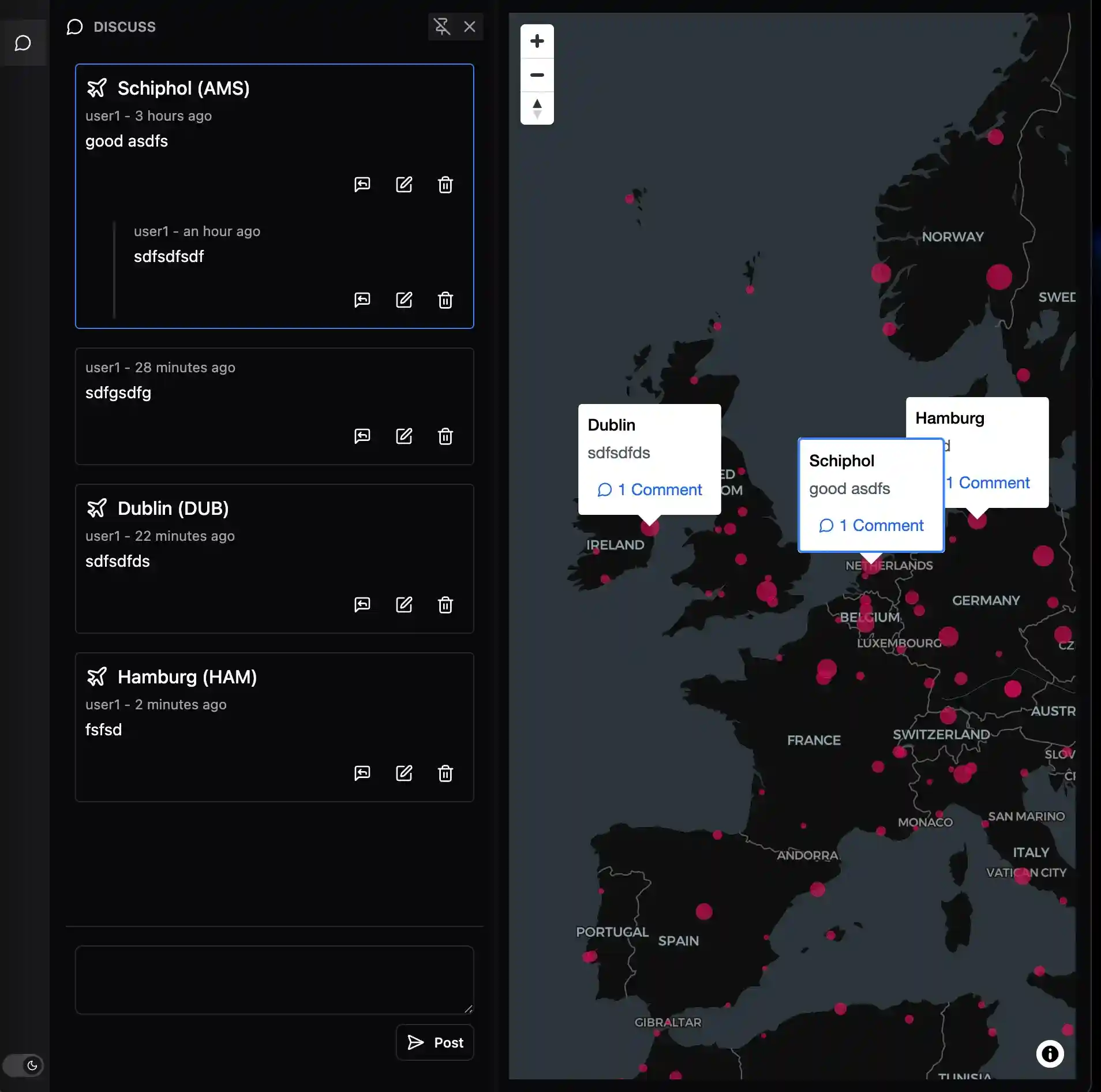 SQLRooms Deck.gl with commenting and annotation example