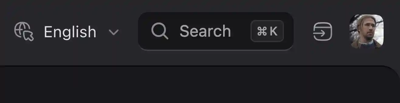 A user's avatar in the control panel global header