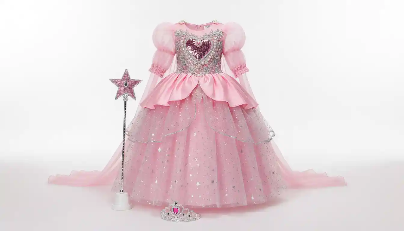 A childs pink princess constume