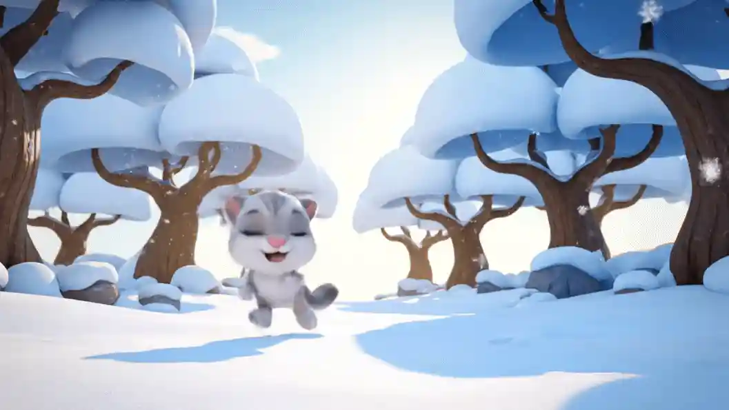 Snow leopard is running faster.