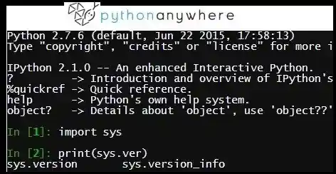Coding practice at PythonAnyWhere