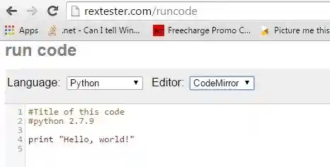 RexTester Online Interpreter