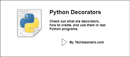 Python Decorator Tutorial