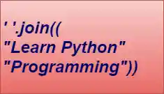 python mulitline string using join method