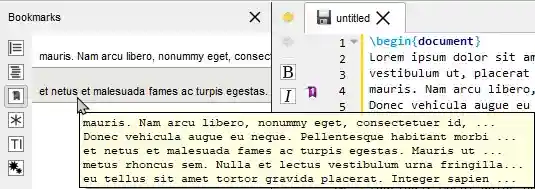 Tooltip in view Bookmarks