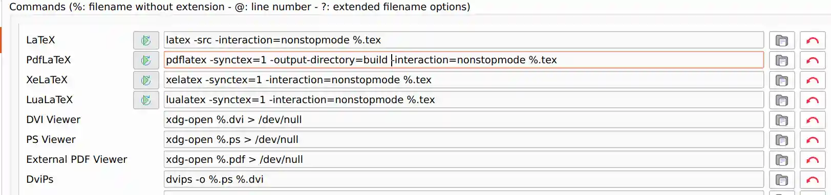 Command configuration