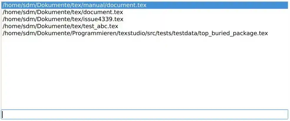 Filterable file list with filter field and example entries.