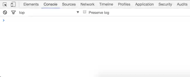 google chrome console example