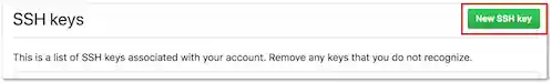 Add new SSH Key to Github