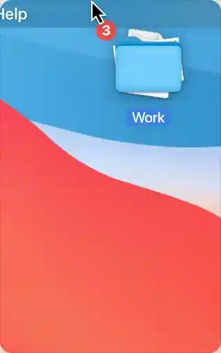 Unclutter - Drag files to the top of the screen
