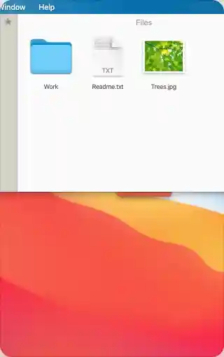 Unclutter - Drag files to the top of the screen
