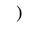 ⁾