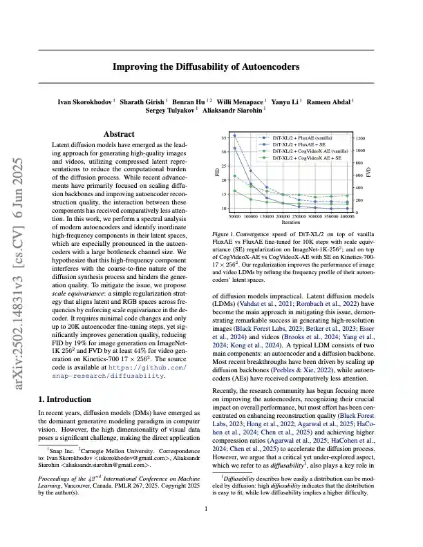 Improving the Diffusability of Autoencoders