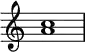 {
\override Score.TimeSignature
#'stencil = ##f
    \relative c'' {
        \time 4/4
        \set Score.tempoHideNote = ##t \tempo 1 = 20
        <a c>1
    }
}
