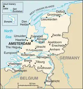 Location of Netherlands