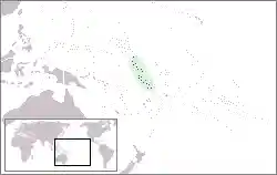 Location of Gilbert and Ellice Islands
