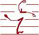 ...and its corresponding "Sutton DanceWriting" notation