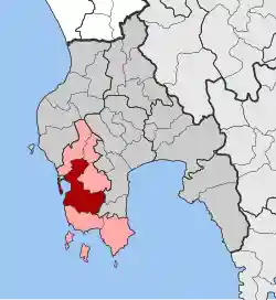 Location within the regional unit