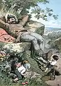 Alexander Zick (1845–1907): Illustration for Der kleine Däumling