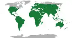 Range of the lizards, all species.