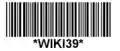 "*WIKI39*" encoded in Code 39