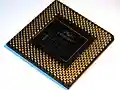 The underside of a Celeron-400 in a PPGA