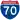 Straßenschild der I-70