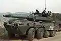 An Italian Army B1 Centauro during a patrol in Bosnia-Herzegovina as part of IFOR during 1996