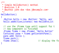 Copie d'écran d'un code source en Java