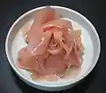 Gari, a type of pickled ginger