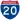 Straßenschild der I-20
