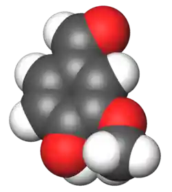 Spacefill model of vanillin