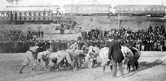 An 1895 football game between Auburn and Georgia