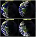 Orientation of the terminator (division between night and day) depends on the season.