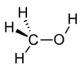 Space filling model of methanol