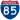 Straßenschild der I-85