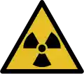 The trefoil symbol used to indicate ionizing radiation
