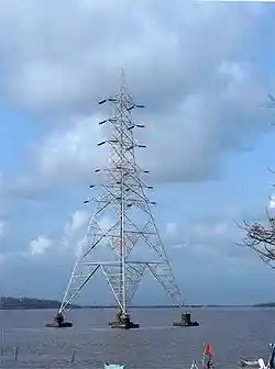 This electrical pylon is a three-dimensional truss structure.