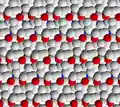 Feldspar crystal structure viewed along the c axis