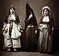 Fashion (l-r): Zahle, Lebanon, and (Zgharta); illustration from the book Popular Costumes in Turkey, 1873