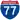 Straßenschild der I-77