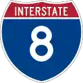 Interstate 8 marker