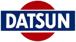 The "classic" Datsun logo, based on the flag of Japan and Japan's nickname as the "Land of the Rising Sun"